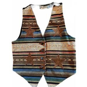 Jane Ashley Petite Southwestern Tapestry Vest